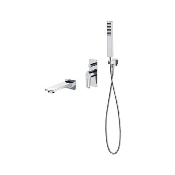 Cersanit S952-037 - Badewannengarnitur mit Unterputz-Armatur MILLE glänzendes Chrom
