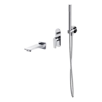 Cersanit S952-040 - Badewannenset mit Unterputzarmatur MODUO glänzender Chrom