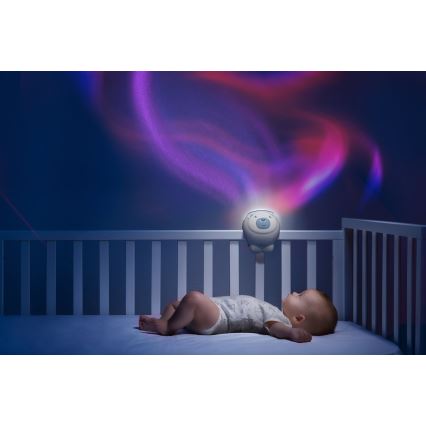 Chicco - Kinderprojektor 2in1 POLAR BEAR 3xAA blau