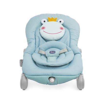 Chicco - Babyliege mit Vibrationsfunktion und Melodie BALLOON Froggy 2xAA + 1xLR20 blau