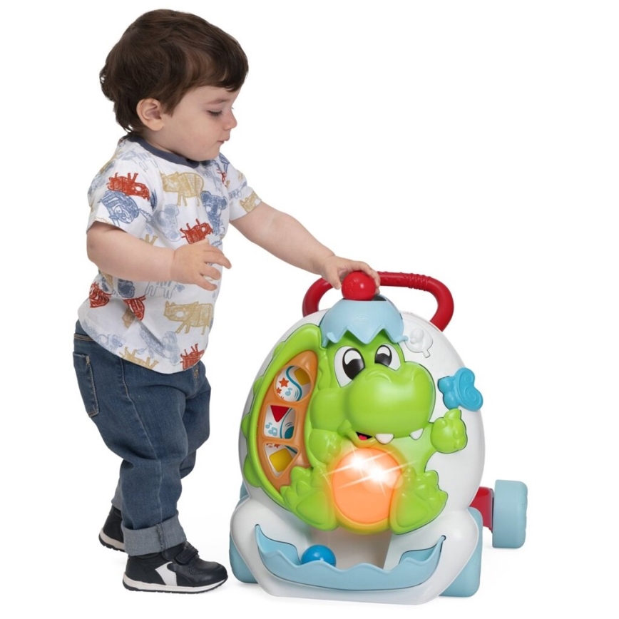 Chicco - Lauflernhilfe mit Aktivitäten und Sound 2in1 DINO 2xAA