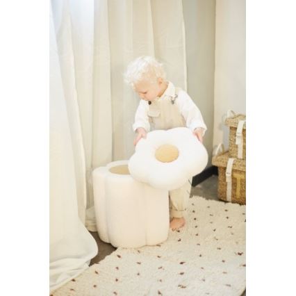Childhome - Hocker BLUME d 35 cm cremefarben