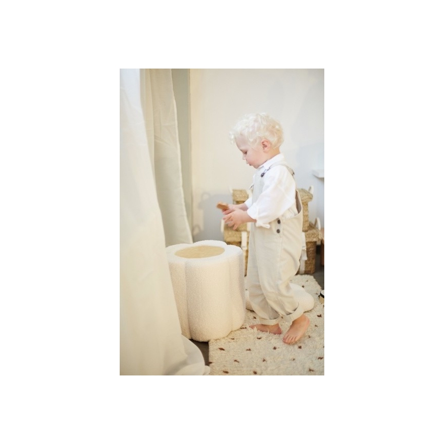 Childhome - Hocker BLUME d 35 cm cremefarben