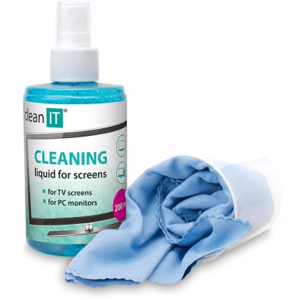 CLEAN IT CL-180 - Display-Reinigungslösung mit Reinigungstuch, 200 ml