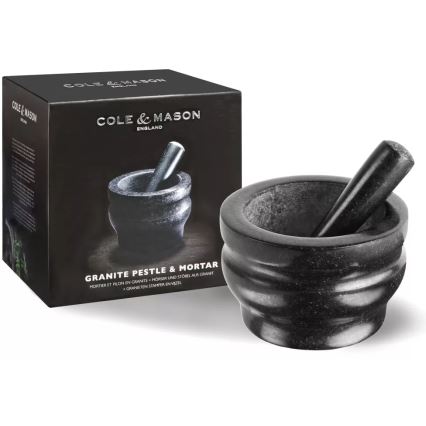 Cole&Mason - Granit-Mörser mit Stößel GRANITE Ø 18 cm Granit/Schwarz
