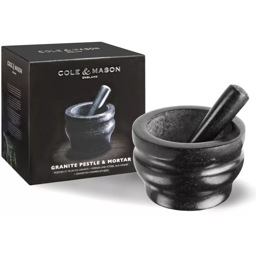 Cole&Mason - Granit-Mörser mit Stößel GRANITE Ø 18 cm Granit/Schwarz