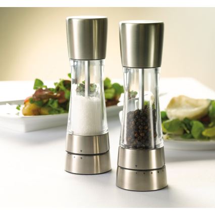 Cole&Mason - Salz- und Pfeffermühlen-Set DERWENT, 2 Stück, 19 cm, glänzender Chrom