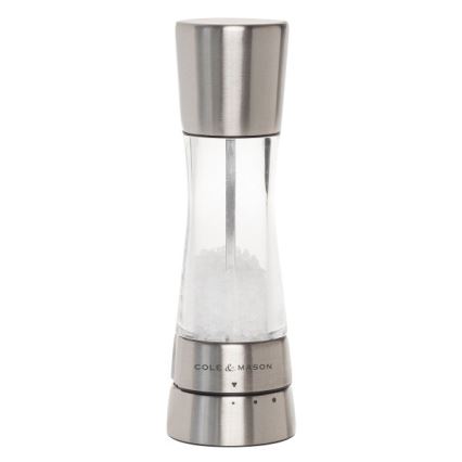 Cole&Mason - Salz- und Pfeffermühlen-Set DERWENT, 2 Stück, 19 cm, glänzender Chrom
