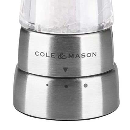 Cole&Mason - Salz- und Pfeffermühlen-Set DERWENT, 2 Stück, 19 cm, glänzender Chrom