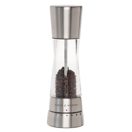 Cole&Mason - Salz- und Pfeffermühlen-Set DERWENT, 2 Stück, 19 cm, glänzender Chrom