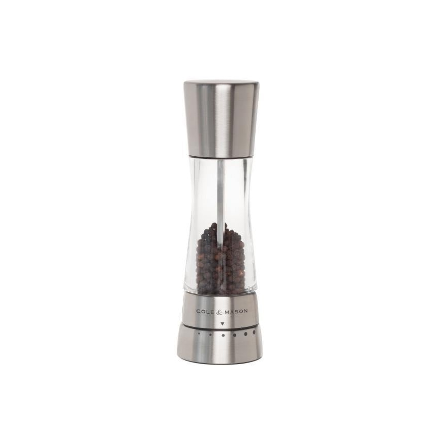 Cole&Mason - Salz- und Pfeffermühlen-Set DERWENT, 2 Stück, 19 cm, glänzender Chrom