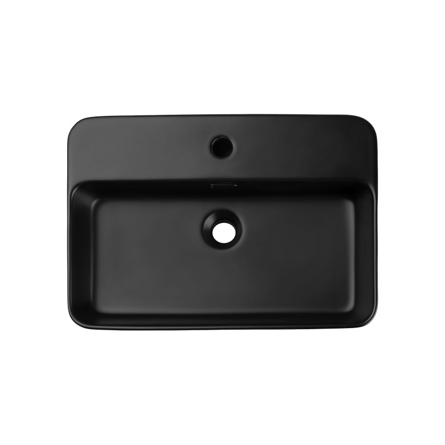 COMAD TRUST 2 BLACK (E-6282) - Aufsatzwaschbecken TRUST 55x38 cm Keramik/matt schwarz