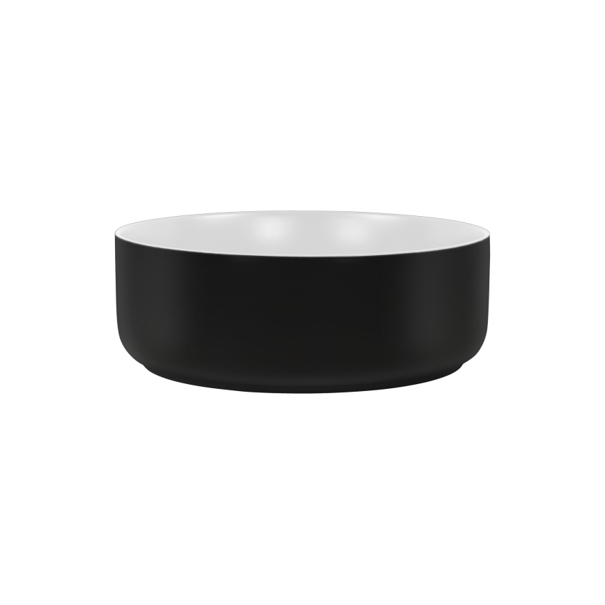 COMAD UM-6259 SIMPLE 8. - Aufsatzwaschbecken SIMPLE Ø 36 cm Keramik/mattweiß/mattschwarz