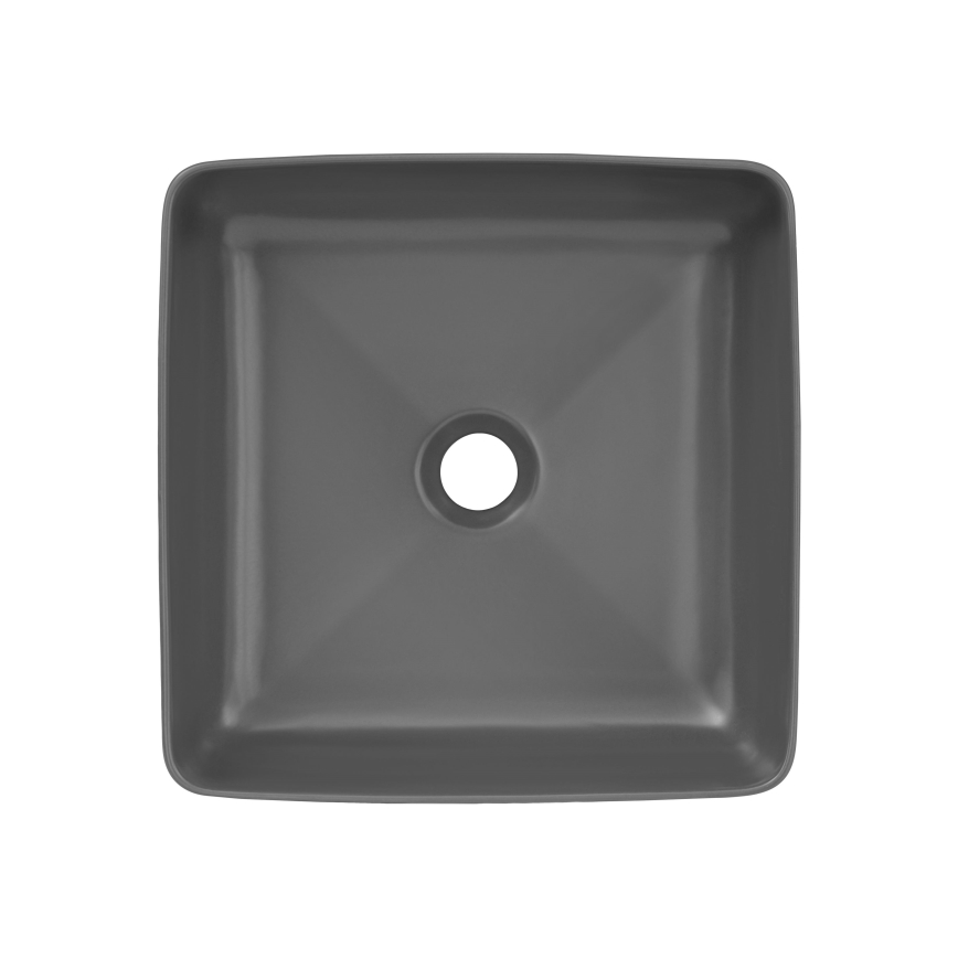 COMAD UM-6276 SLIM 40 GRAU DP - Aufsatzwaschbecken SLIM 37x37 cm Keramik/mattgrau