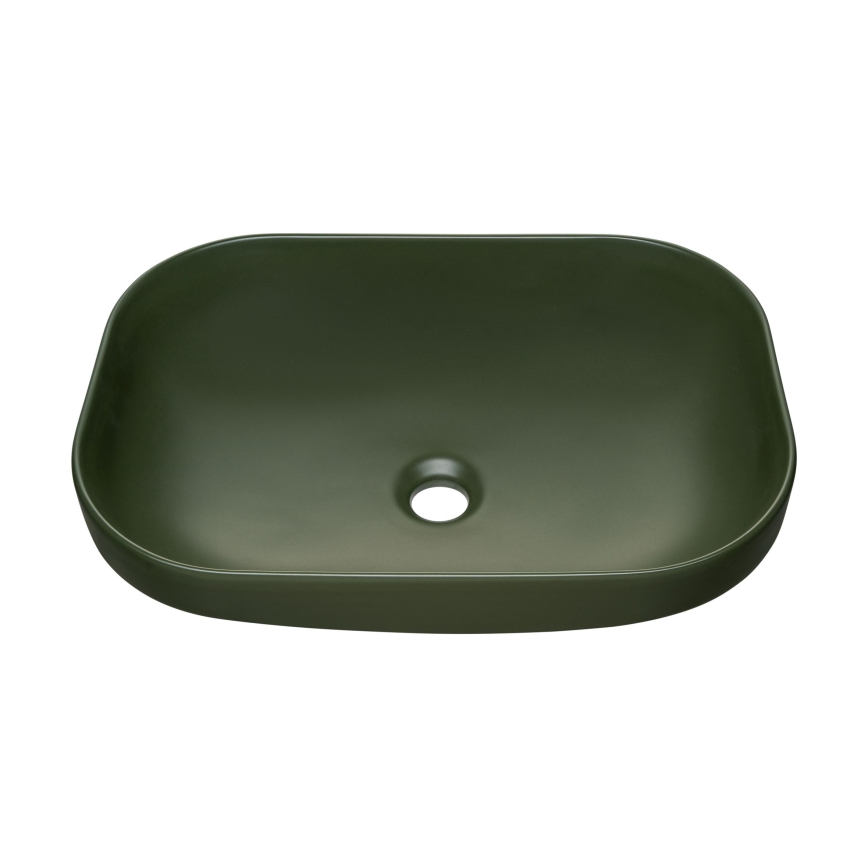 COMAD UN-NELI-MFG - Aufsatzwaschbecken NELI 50,4x35,2 cm Keramik/mattgrün