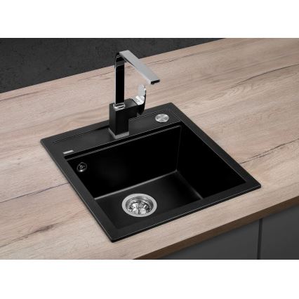 Concept DG00C50BC - Küchenspüle CUBIS 49x51 cm Granit/Schwarz