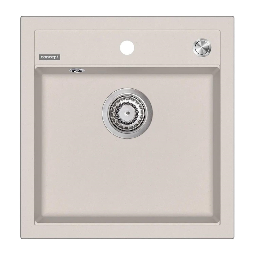 Concept DG00C50BE - Küchenspüle CUBIS 49x51 cm Granit/Beige
