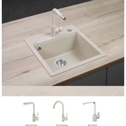 Concept DG00C50BE - Küchenspüle CUBIS 49x51 cm Granit/Beige