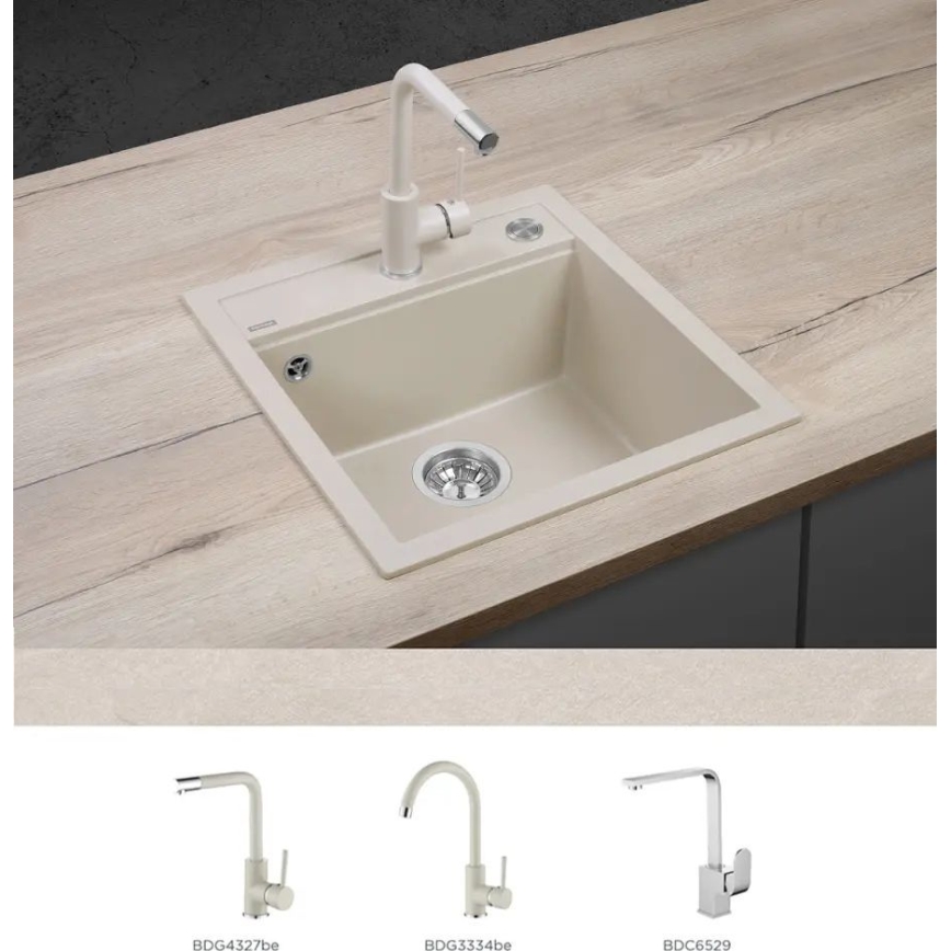 Concept DG00C50BE - Küchenspüle CUBIS 49x51 cm Granit/Beige