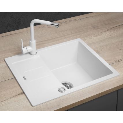 Concept DG05C45WH - Küchenspüle CUBIS 50 x 62 cm, Granit/Weiß