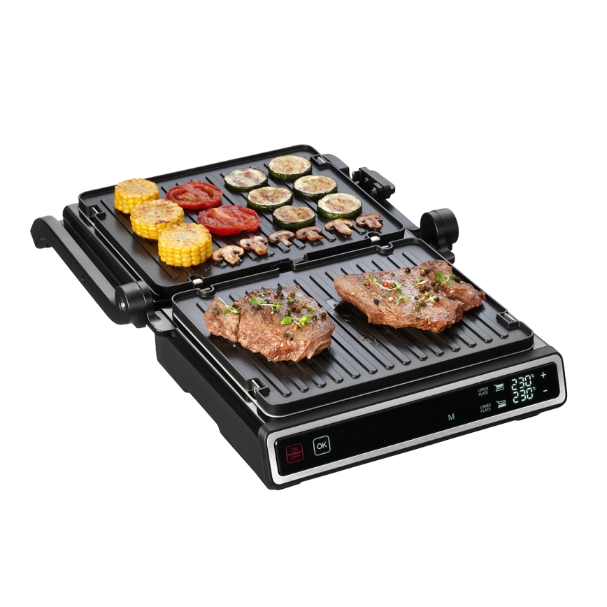 Concept ge3550 - Kontaktgrill mit Temperaturfühler 2000W/230V schwarz