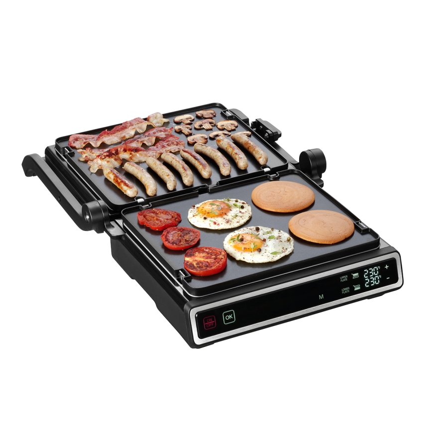 Concept ge3550 - Kontaktgrill mit Temperaturfühler 2000W/230V schwarz