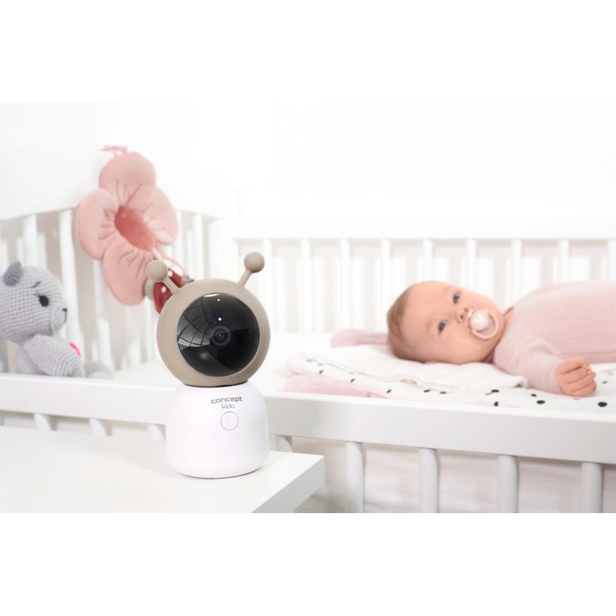 Concept KD4000 - Intelligentes Babyphone mit Bewegungssensor SMART KIDO 4,5W/230V Wi-Fi beige