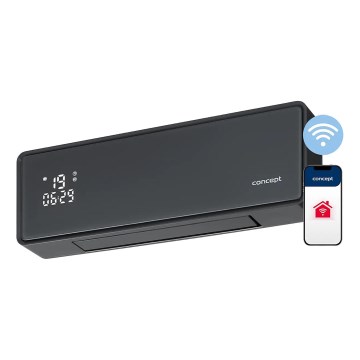 Concept QH4100 - Elektrisches Heizgerät 1000/2000W Wi-Fi IP22 grau + Fernbedienung