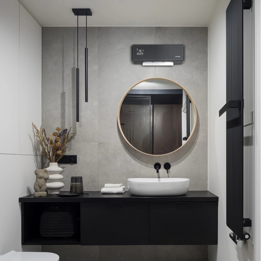 Concept QH4100 - Elektrisches Heizgerät 1000/2000W Wi-Fi IP22 grau + Fernbedienung