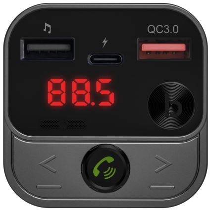 CONNECT IT CCC-8900-AN - FM-Sender fürs Auto mit Freisprechfunktion schwarz/silber