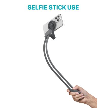 CONNECT IT CFF-6020-GY - Flexibler magnetischer MagSafe-Handyhalter zum Umhängen
