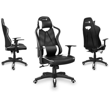 CONNECT IT CGC-0700-WH - Gaming-Stuhl LeMans Pro Schwarz/Weiß
