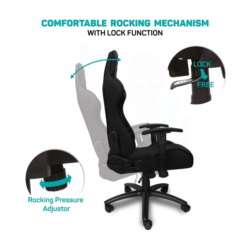 CONNECT IT CGC-1200-BK - Gaming-Stuhl Monaco Pro schwarz