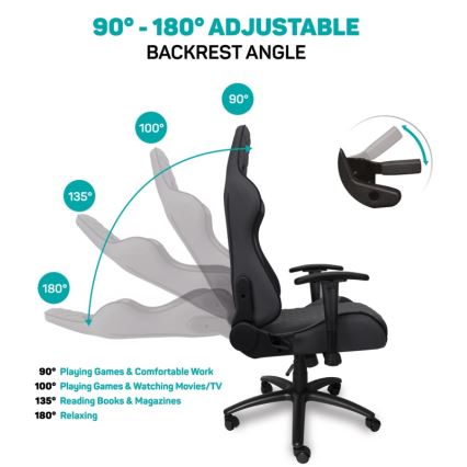 CONNECT IT CGC-1200-GY - Gaming-Stuhl Monaco Pro grau/schwarz