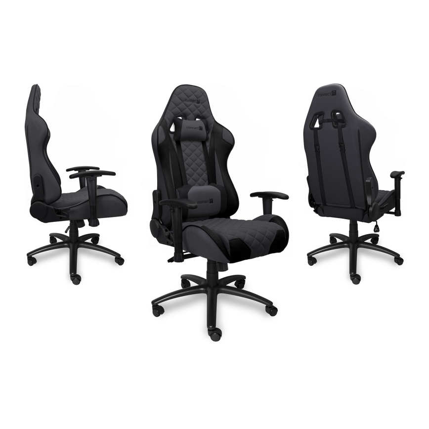 CONNECT IT CGC-1200-GY - Gaming-Stuhl Monaco Pro grau/schwarz