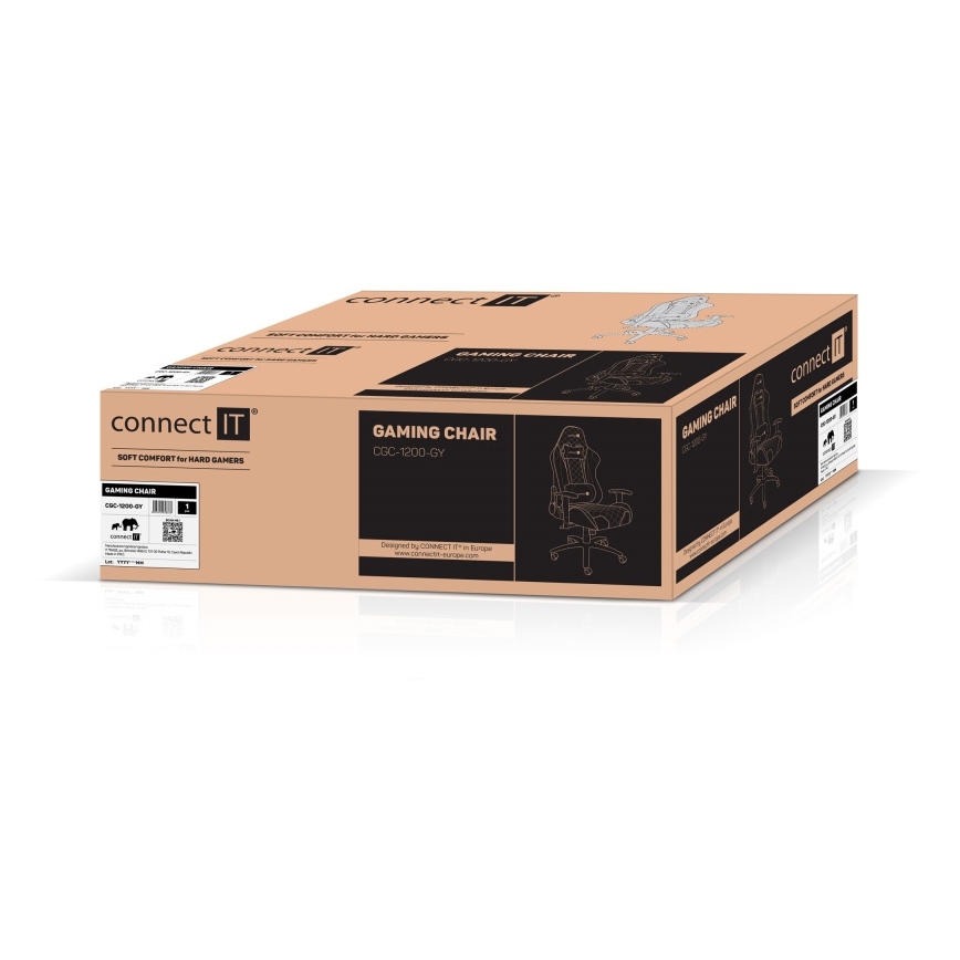 CONNECT IT CGC-1200-GY - Gaming-Stuhl Monaco Pro grau/schwarz
