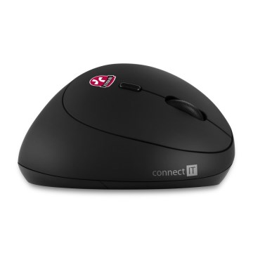 CONNECT IT CMO-2600-BK - Ergonomische kabellose Maus 800/1200/1600 DPI 1xAA schwarz