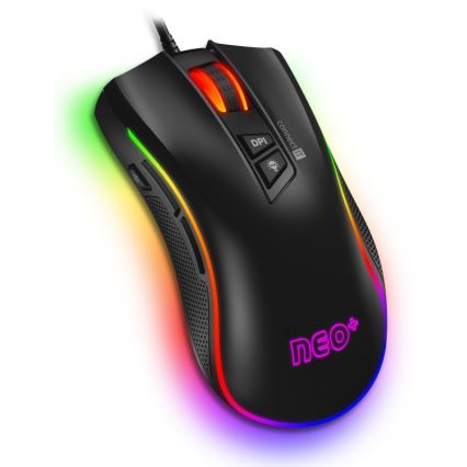 CONNECT IT CMO-3591-BK - LED RGB Kabelgebundene Gaming-Maus 500-7200 DPI schwarz