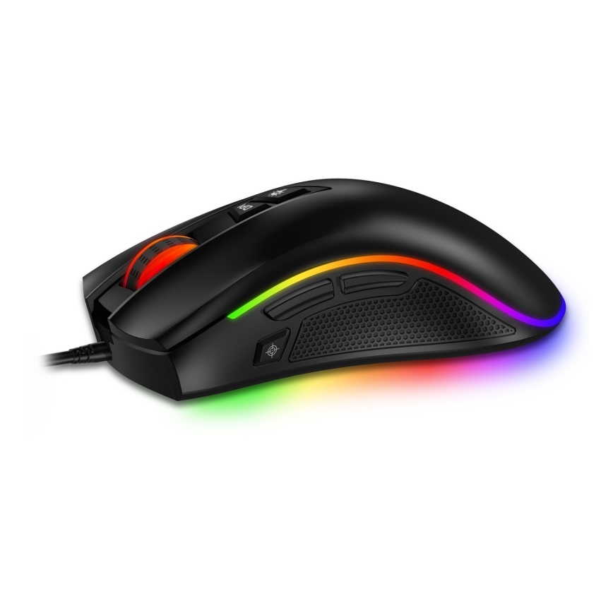 CONNECT IT CMO-3591-BK - LED RGB Kabelgebundene Gaming-Maus 500-7200 DPI schwarz
