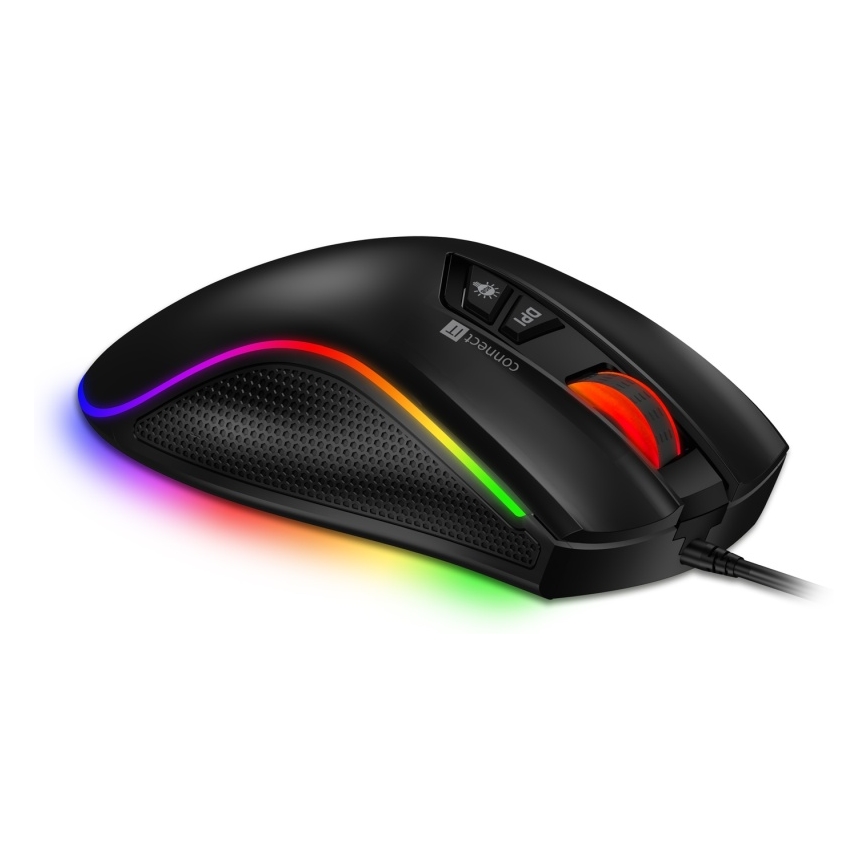 CONNECT IT CMO-3591-BK - LED RGB Kabelgebundene Gaming-Maus 500-7200 DPI schwarz