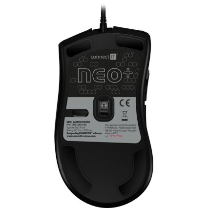 CONNECT IT CMO-3591-BK - LED RGB Kabelgebundene Gaming-Maus 500-7200 DPI schwarz