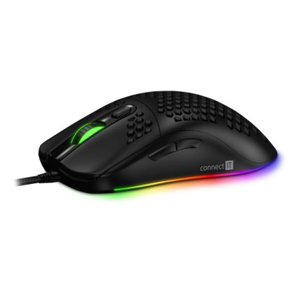 CONNECT IT CMO-5511-BK - LED RGB Kabelgebundene Gaming-Maus 200-12800 DPI schwarz