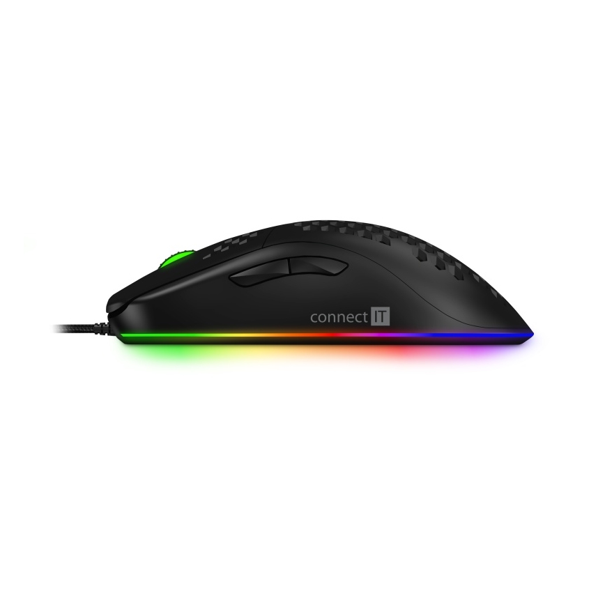 CONNECT IT CMO-5511-BK - LED RGB Kabelgebundene Gaming-Maus 200-12800 DPI schwarz