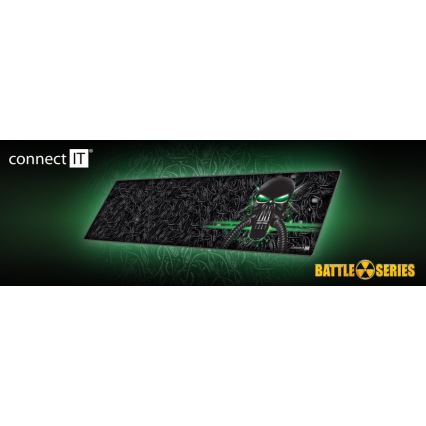 CONNECT IT CMP-1110-LG - Maus- und Tastaturunterlage 88,6x24,5 cm schwarz/grün