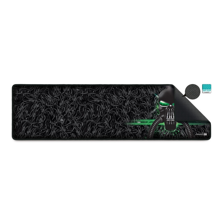 CONNECT IT CMP-1110-LG - Maus- und Tastaturunterlage 88,6x24,5 cm schwarz/grün