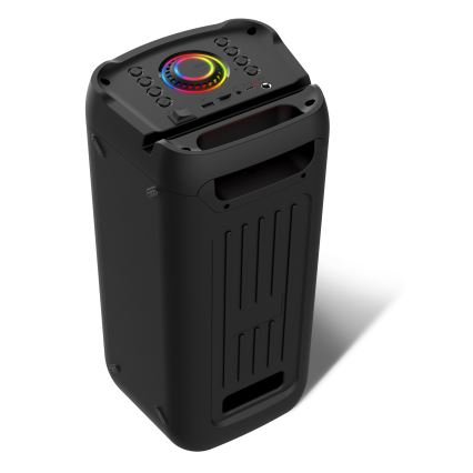 CONNECT IT HSP-3050-BK - LED kabelloser Lautsprecher mit Mikrofon 60W/5V 4500 mAh schwarz + Fernbedienung
