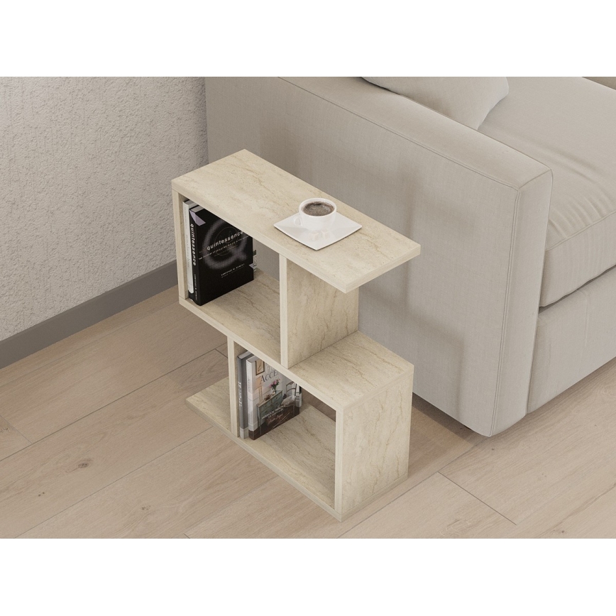 Couchtisch CROS Marmor-Dekor Beige