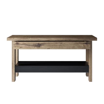 Couchtisch LANDU 50x100 cm Kloster-Eiche/Schwarz