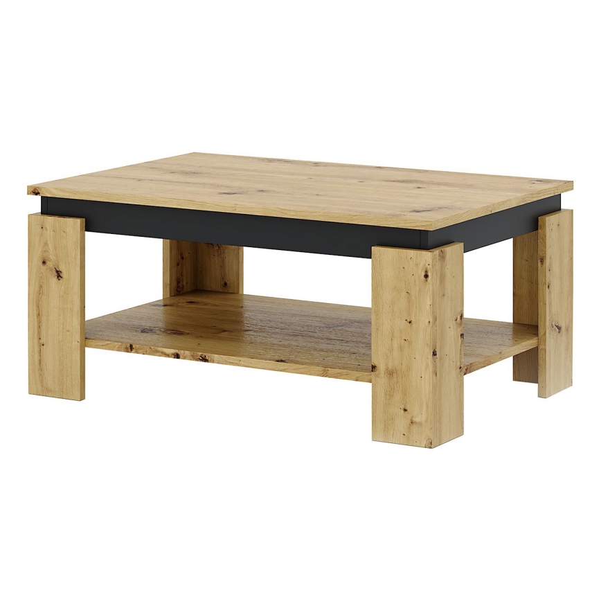 Couchtisch LUNO Eiche Artisan/Schwarz