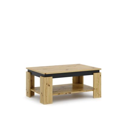 Couchtisch LUNO Eiche Artisan/Schwarz